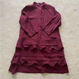 COS Burgundy MIDI Dress
